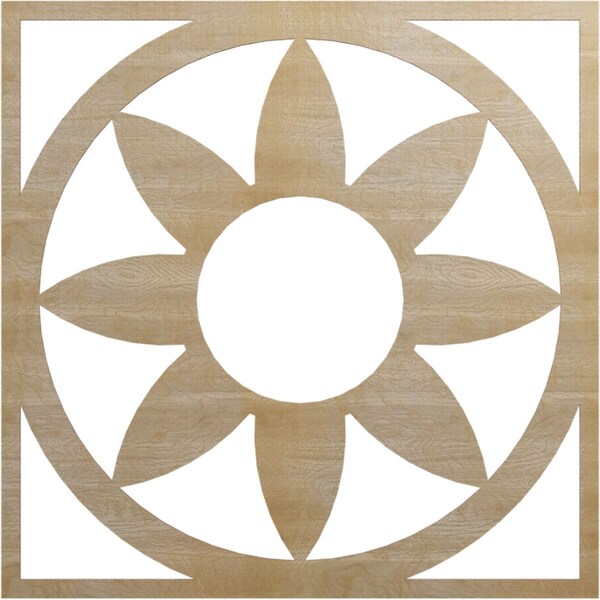 Ekena Millwork Blume Wood Fretwork Pierced Ceiling Medallion, Hickory, 40"OD x 13 7/8"ID x 1/4"T CMWP40X40X0250BLHI - main